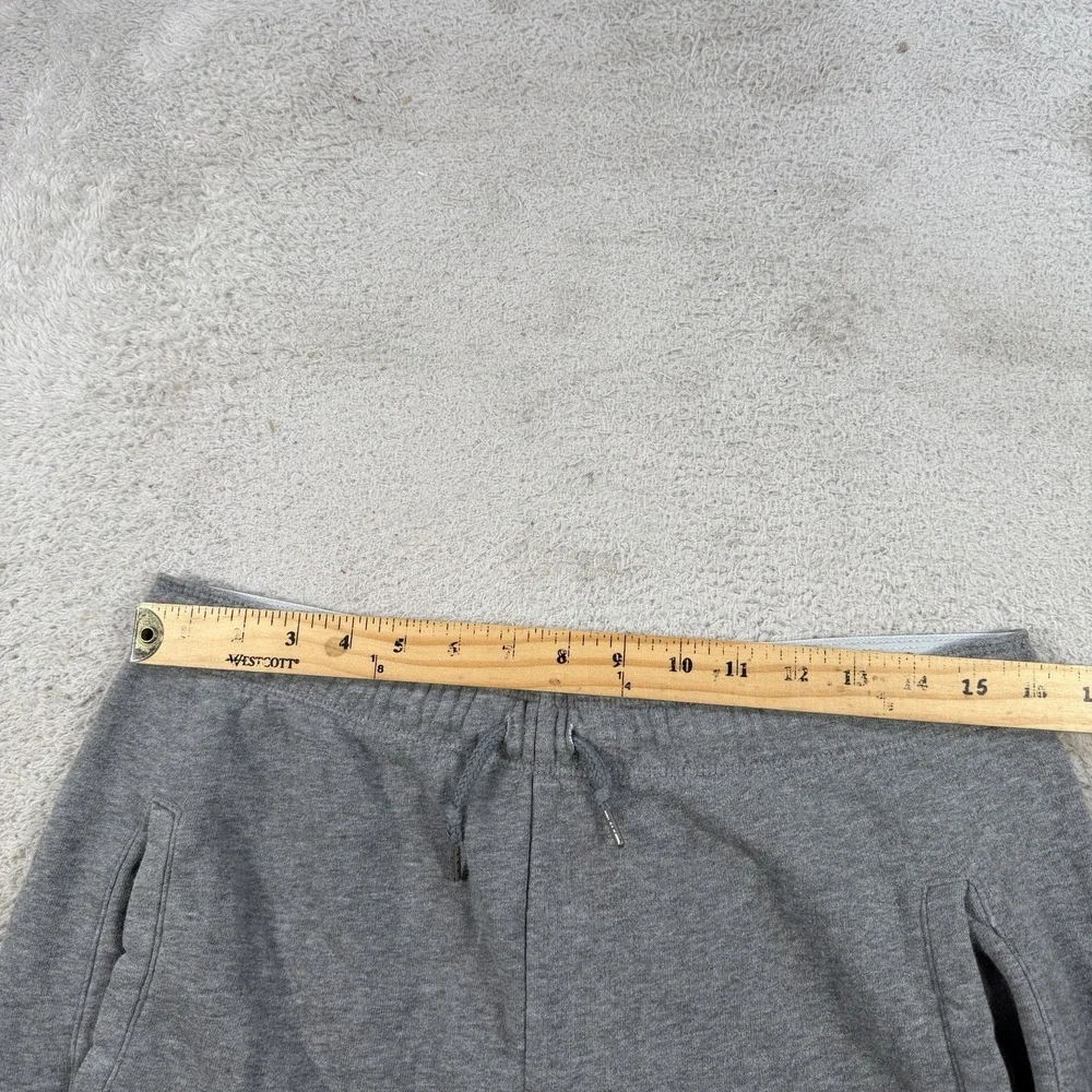 Nike Sweatpants Mens Medium Grey Fleece Swoosh Joggers Cuffed Gym Drawstring